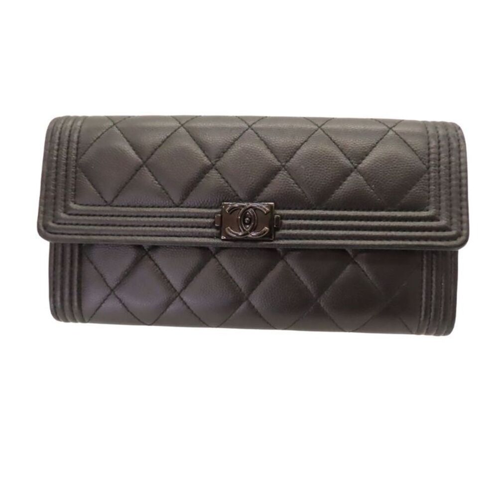 Chanel Boy Chanel Caviar Long Wallet